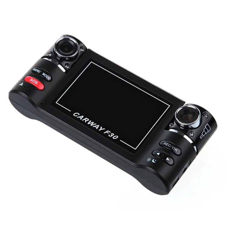 Автомобильный видеорегистратор XYCING F30, двойная камера, автомобильная видеокамера, двойной объектив, 2,7 дюймов, TFT экран, кнопка SOS, обнаружение движения, 8 ИК-светильник, ночное видение