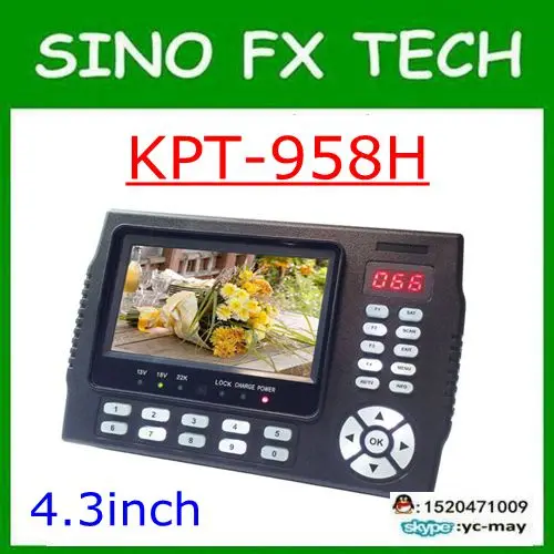 On sale Kangput KPT-958H 4.3 inch DVB-S/S2 TV Receiver sat finder Portable Multifunctional HD Satellite Finder Monitor MPGE4