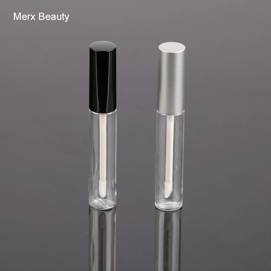 

1pcs/lot,10ml empty lip gloss bottle lipoil container, lipgloss vial,empty round lip gloss tube packing with black silver cap