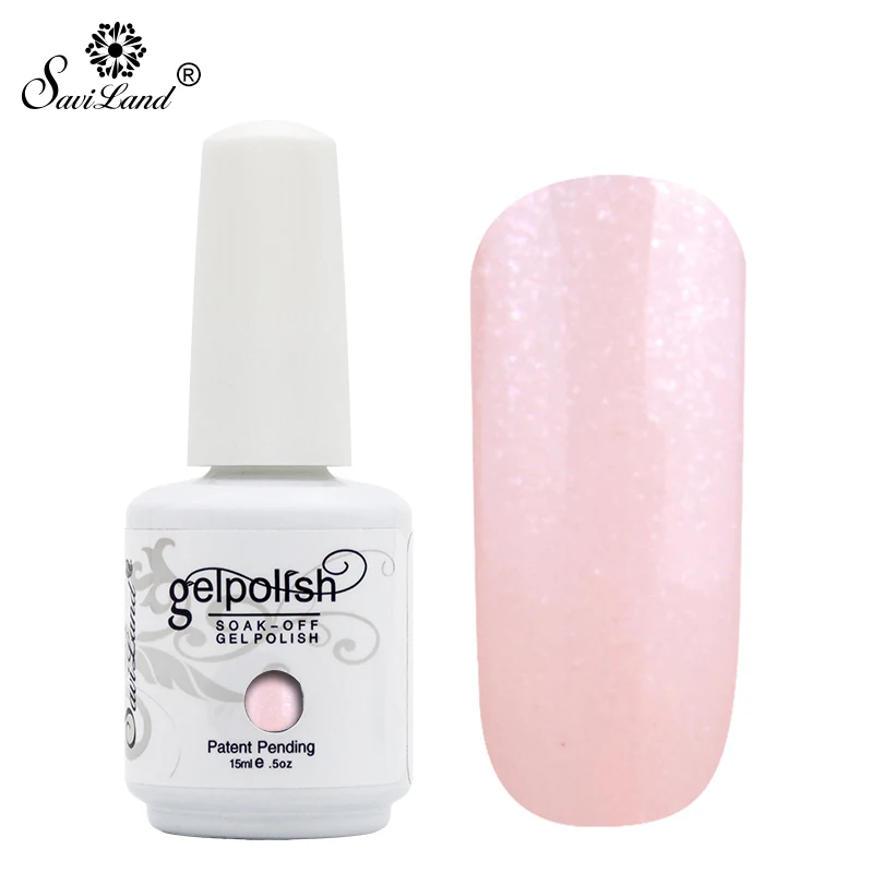 

Saviland 1pcs 15ml Gelpolish UV Gel Nail Varnish Semi-permanent Nail Polish Glitter Lucky Colors LED Gel Lacquer