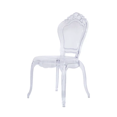 Европейский стиль принцесса прозрачное обеденное кресло Хрустальное акриловое кафе кресло креативный Досуг пластиковое банкетное кресло - Цвет: clear