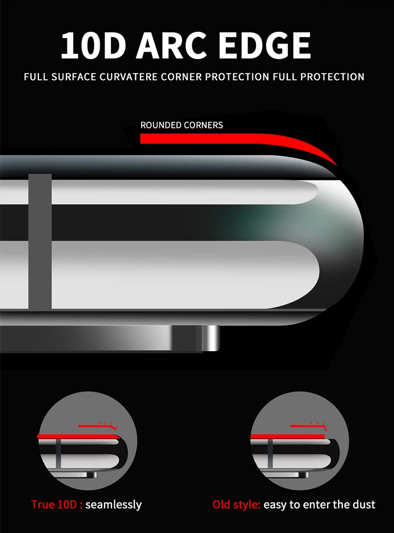 25 шт. 10D Полный Клей закаленное стекло покрытия экрана 0,3 мм Защитная пленка для нового iPhone 11 Pro Max