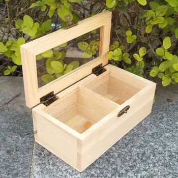

Storage Boxes Storage &Organization solid wood Transparent glass cover essential oil case essential oil storage box 2 pieces/lot