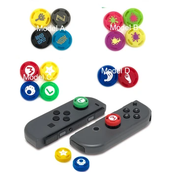 

HISPEEDIDO For Zelda For Mario Silicone Analog Thumb Stick Grips Caps for Nintend Switch NS JoyCon Controller Sticks Cap Skin