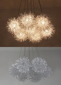 

Simple Hot Sale 1/3/5/7 Heads Aluminum Silver Ball Led pendant light Bedroom Living room Restaurant pendant light