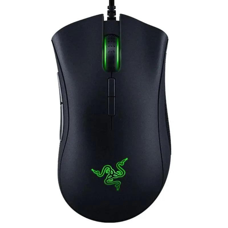 Razer DEATHADDER ELITE mouse s USB Проводная эргономичная игровая мышь с подсветкой 16000 dpi программируемая оптическая мышь для макросъемки - Цвет: Черный