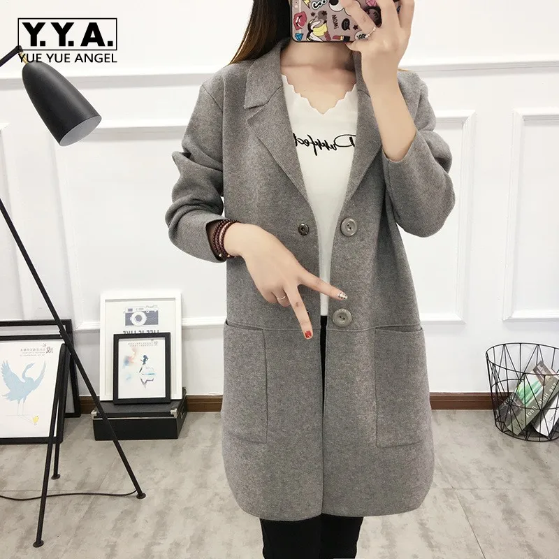 Casual Para grape De green Delgada Colores Nuevo Ropa Mujer Sólido Las Mujeres cyan Cardigan Cinco Coreanas Punto Primavera Abrigo black Slim Gray Purple Otoño 7n4q1z