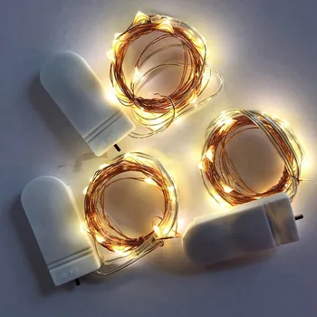 

Wedding Decoration 2/3M Starry String battery Lights Fairy Micro LED Transparent Copper Wire for Party Christmas Warm White