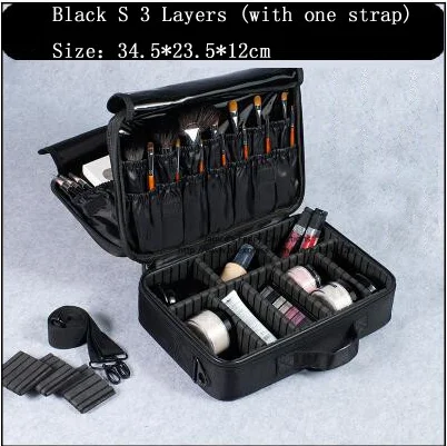 Makeup Bag Organizer Professional Makeup Box Artist Makeup Organizer Storage Bag Travel Cosmetic Pouch Handbag