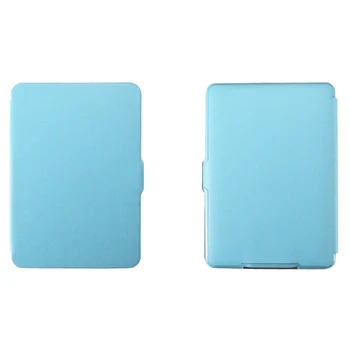 

MOOL Magnetic PU Leather Cover Case slim for Amazon Kindle Paperwhite (Cross pattern, Blue)