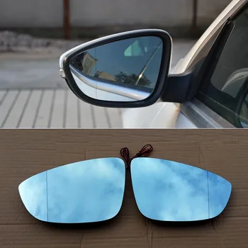 

Ipoboo 2pcs New Power Heated w/Turn Signal Side View Mirror Blue Glasses For Volkswagen CC