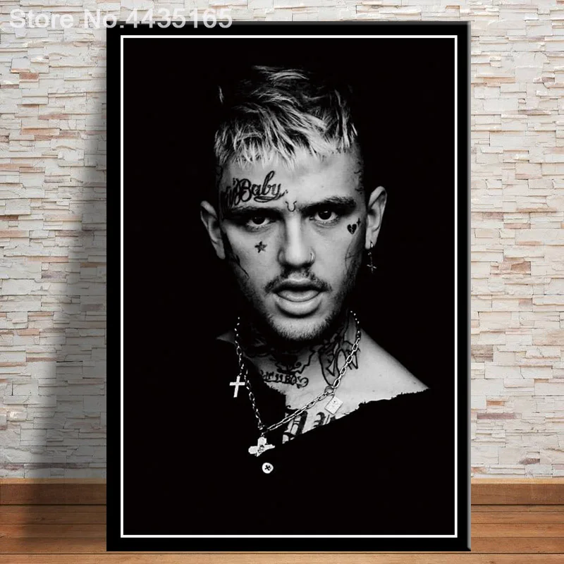 Lil Peep Poster холст живопись современная спальня современные картины для украшения Вдохновленный минимализм для домашнего декора плакаты и принты - Цвет: Тёмно-синий