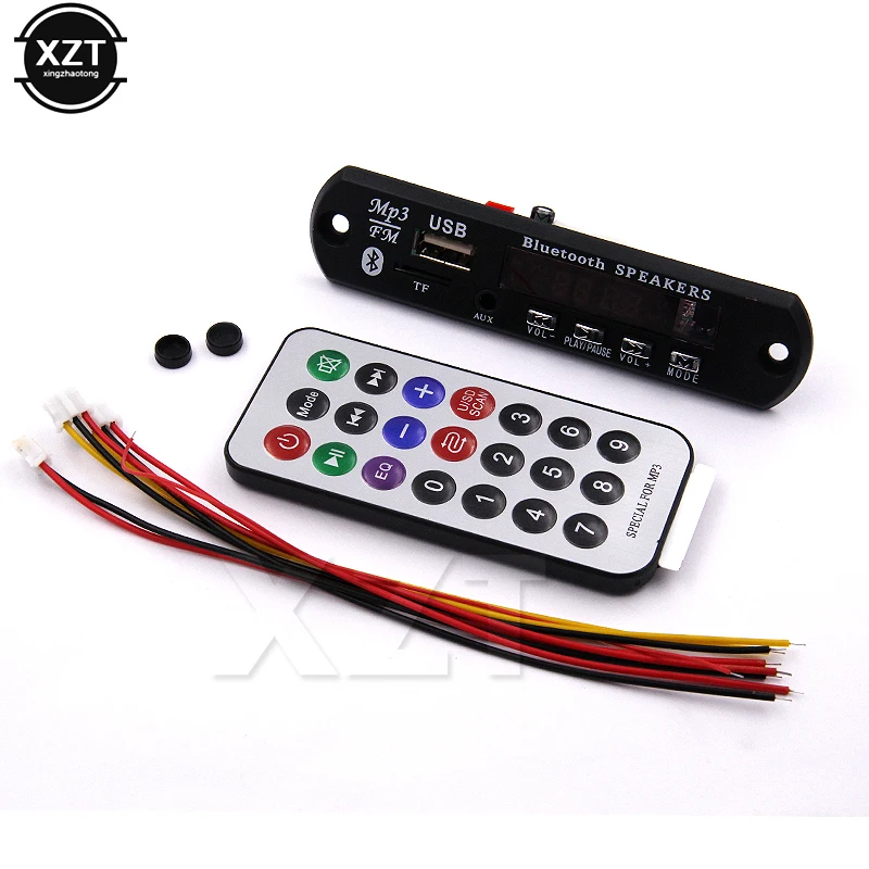 1PCS 12V Wireless Bluetooth MP3 WMA Decoder Board Car Audio USB TF FM Radio Module HOT SALE