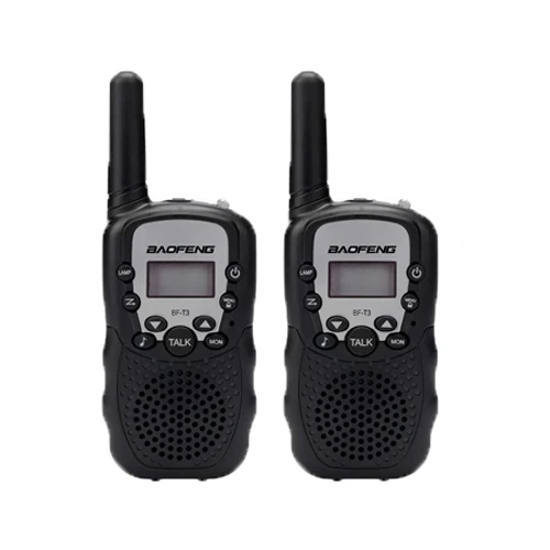 2 шт Baofeng BF-T3 детская игрушка Walkie Talkie мобильный телефон говорящая игрушка Двусторонняя радио коммуникатор для ребенка - Цвет: black