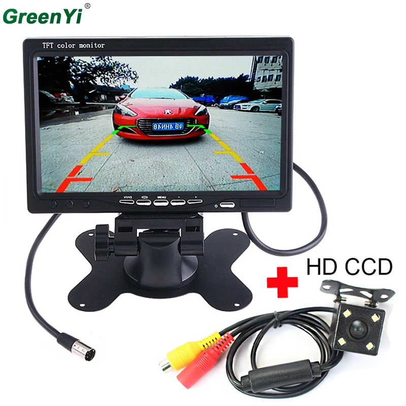 

Auto Parking Reverse Camera Monitors, 7 inch Car Rear View Mirror Monitor With 4 LED Night Vision Rear View Camera