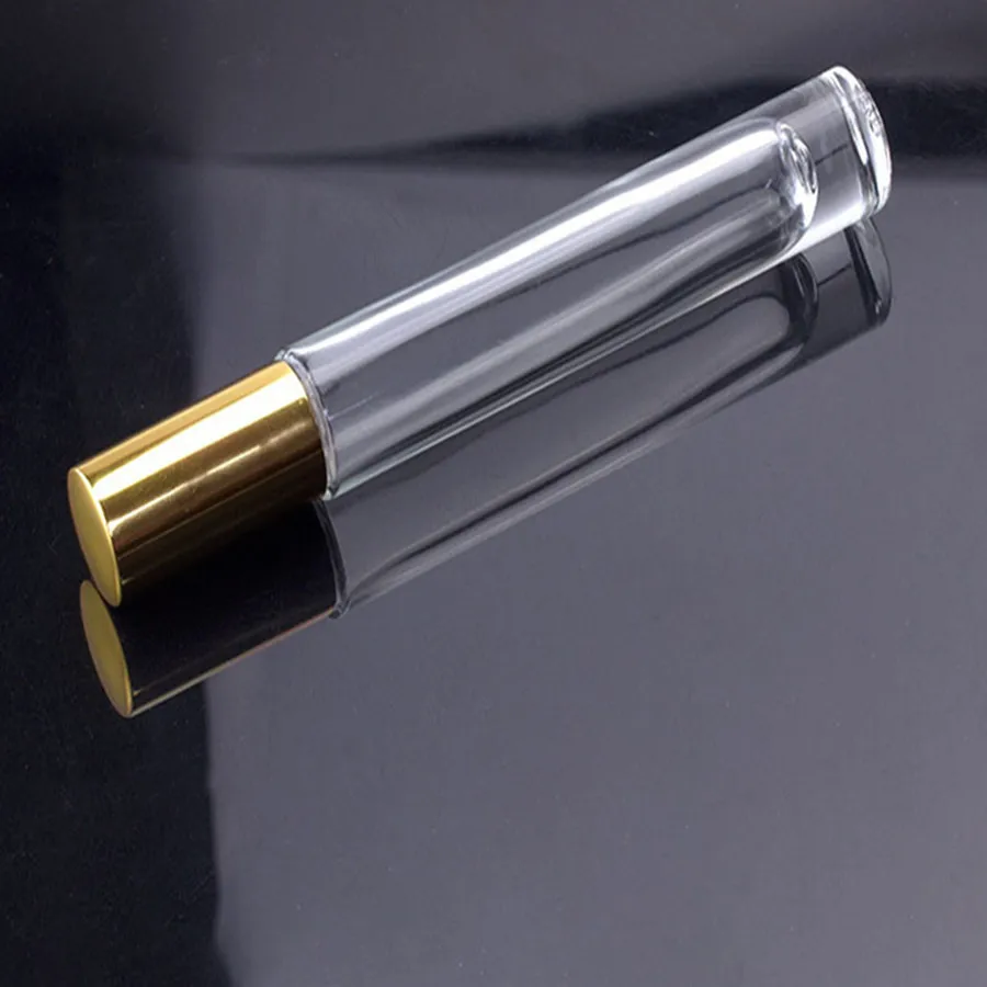 12 x 10ml Travel Glass Roll on Bottle with Stainless Steel Roller Small Essential Oil Roller 2