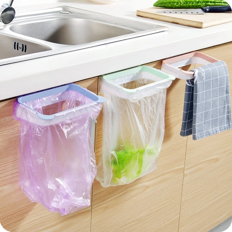 Hanging Kitchen Garbage Bag Rack Cupboard Tailgate Stand
