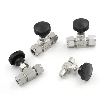 

Adjustable needle valve O.D 3 4 6 8 10 12 mm tube stainless steel 304 high pressure acid proof straight card set crane