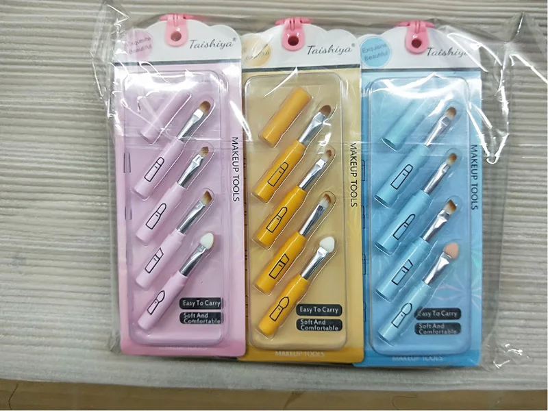 4 in one cosmetic brush multifunctional removable lip line eye shadow sponge brush. | Красота и здоровье