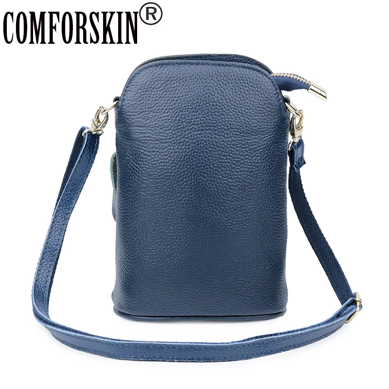 COMFORSKIN Bolsas Feminina, Новое поступление, женские сумки для мобильного телефона из воловьей кожи, европейский и американский дизайн, женские сумки-мессенджеры