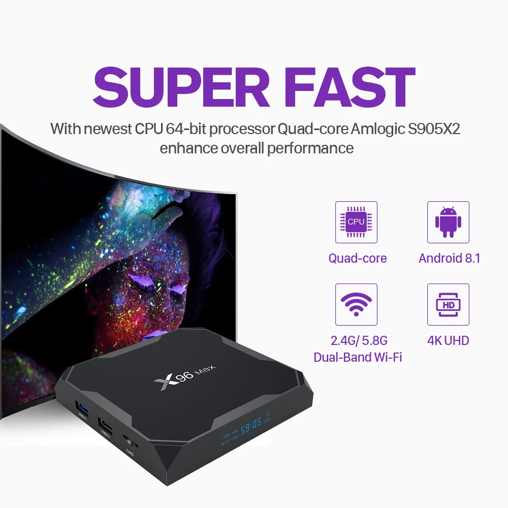 IP TV Italy France X96 MAX 1 Year SUBTV Turkey Arabic IPTV Code S905X2 Smart TV Box Portuguese Polish Africa IPTV Subscription