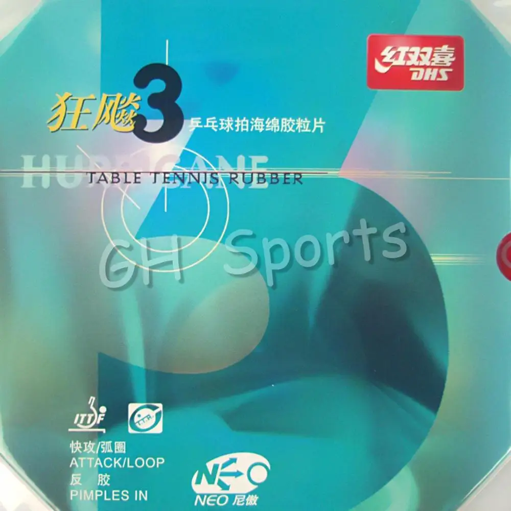 DHS NEO إعصار 3 هجوم حلقة بالنقاط ، في تنس الطاولة بينغبونغ المطاط مع الإسفنج