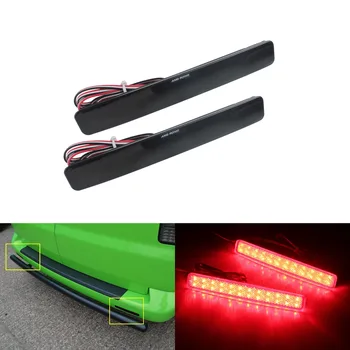 

ANGRONG Red Light Rear Bumper Reflector LED Tail Stop Light For VW T5 Transporter Caravelle Multivan (pre-facelift) 2003-11
