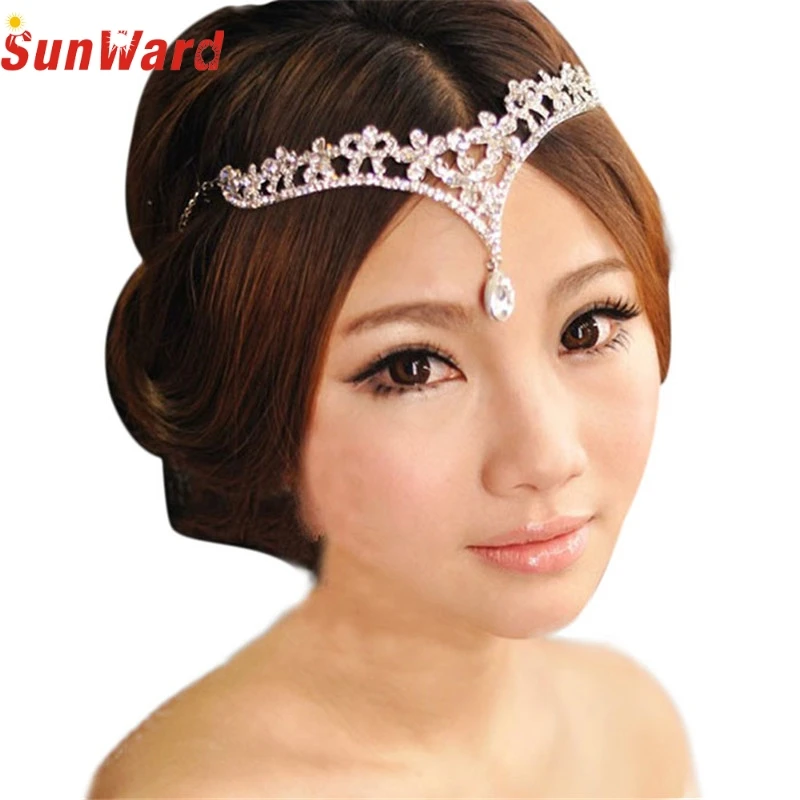 

Hot Selling ! Wonderful Star Street Snap Bride Crown Forehead Decorative Crystal Pendant Necklace Wedding Accessories  Jan 20
