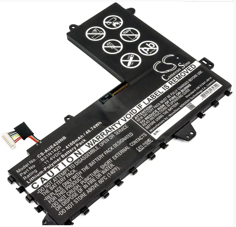 Cameron sino 4100 mah батарея для ASUS E402MA EeeBook E402MA EeeBook E402MA-WX0001H 0B200-01400100 B31N1425