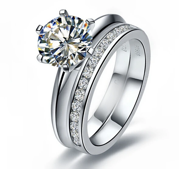Luxury 3 Carat NSCD synthetic diamond wedding ring band ...
