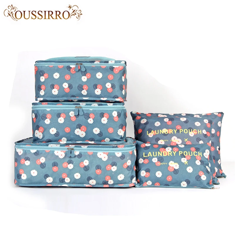 

6 PCS/ set high quality Travel storage Bag Set For Clothes Tidy Organizer Pouch Suitcase Home Closet Divider Container Organizer