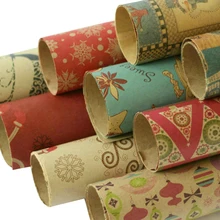 Рождественский подарок обертывание пинг рулон бумаги обертывание декор искусство крафт вечерние креативные цветочные упаковки бумажный букет материал флорист поставки