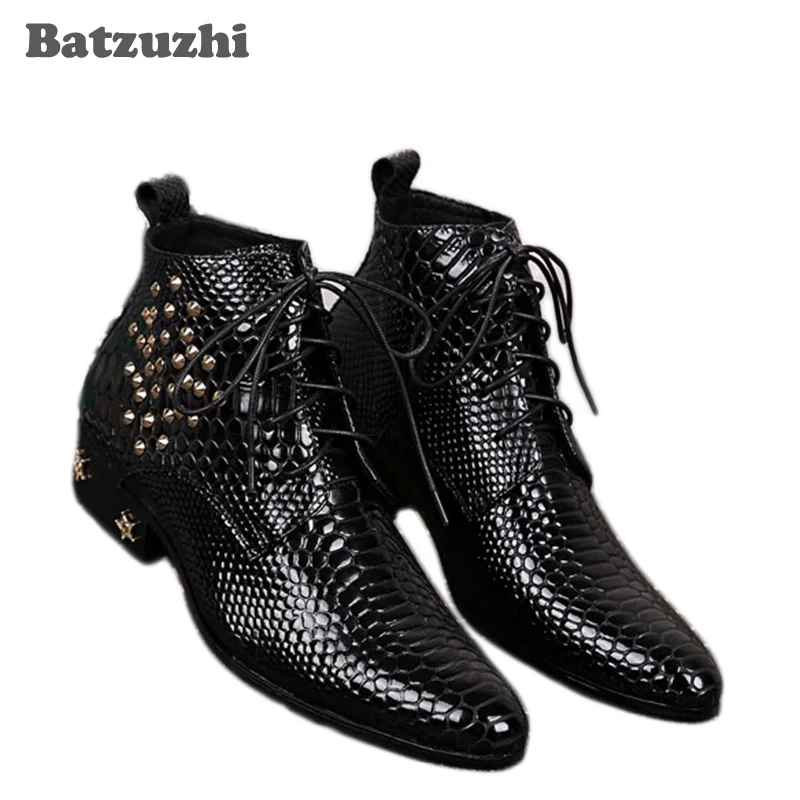 mens dress ankle boots black