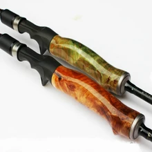 1,98/2,1/2,4 м спиннинг; Удочка; литейная приманка мощность m/ML/MH деревянная ручка Супер твердая углеродистая Удочка рыболовная удочка Pesca