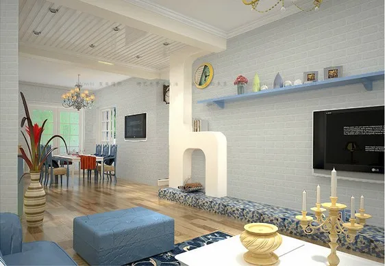 53cmx10m White Brick Wallpaper Non-woven Fabric 3D TV Background Hair Salon Hairdressing Clothing Store Wallpaper Bedroom 53cmx10m White Brick Wallpaper Non-woven Fabric 3D TV Background Hair Salon Hairdressing Clothing Store Wallpaper Bedroom