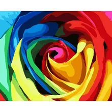 Молека DIY масляная живопись по номерам Kit Мути цвет роза абстрактные картины акрилом на холсте Современный домашний декор стены книги по искусству изображение