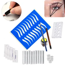 Профессиональный набор для тренировки бровей, микроблейдинг, Полупостоянный макияж, Maquiagem Acessorios татуаж бровей, лезвия