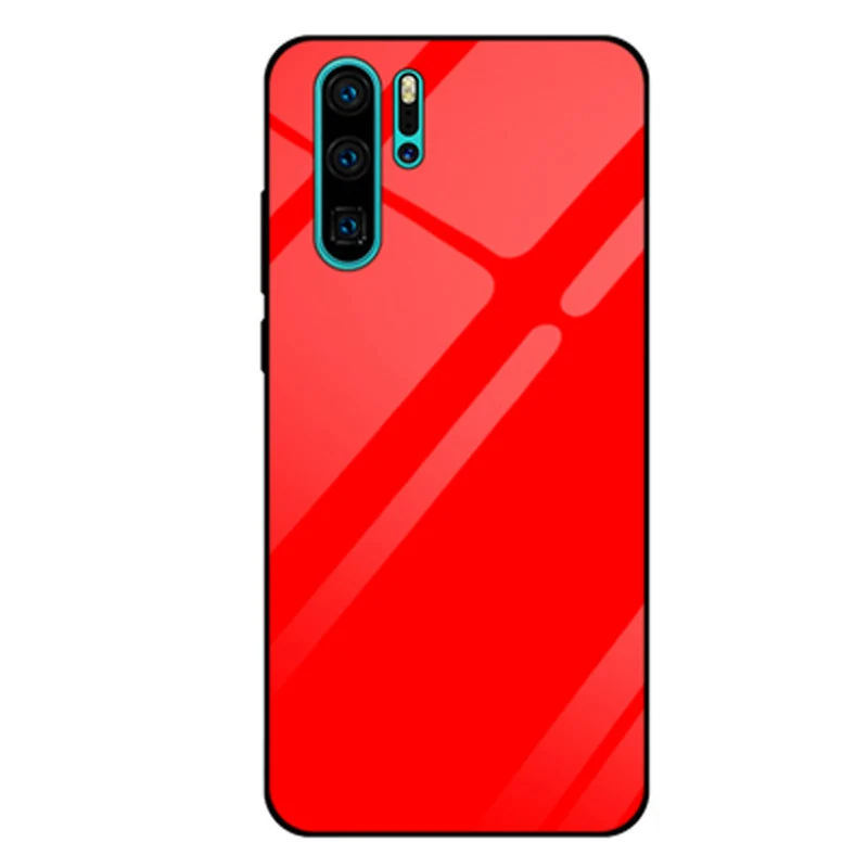 Для Hauwei P30 pro Чехол сплошной цвет Закаленное стекло телефон чехол для Hauwei P30pro VOG-AL00 AL10 Дело градиент Стекло shell