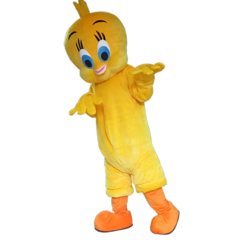 Tweety bird Looney Tunes талисман костюм мультфильм для взрослых животных желтое нарядное