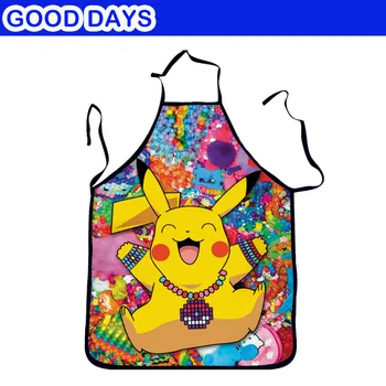 

Pikachu Cut Barbecue BBQ Apron Kitchen Woman Men Funny Creativity Polyester Apron