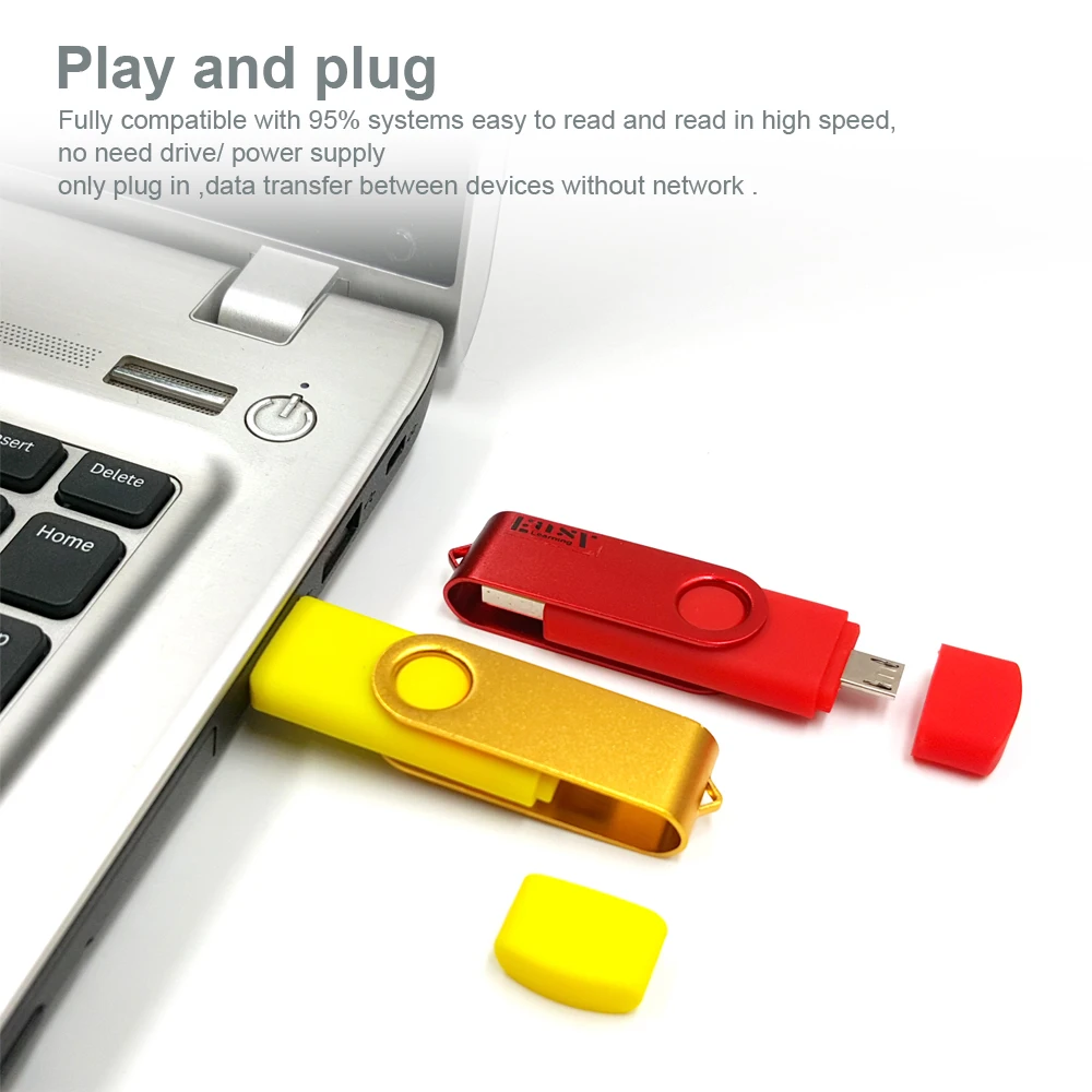 Металлический USB флеш накопитель OTG для системы Android флешка Usb полная емкость 4 ГБ 8