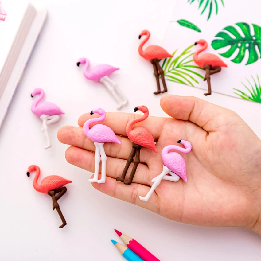 12 упак./лот Kawaii Фламинго карандашный ластик мягкий 3D резиновые вечерние
