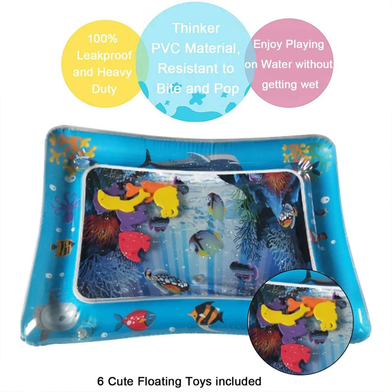 65x50cm-Baby-Kids-Water-Play-Mat-Inflatable-Pad-with-Cute-Floating-fish-Toys-Baby-learning-toys