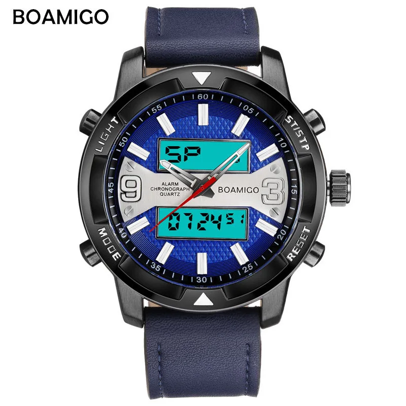 

BOAMIGO waterproof sport digital watch men Alloy Multifunction LED display luxury brand wristwatch Reloj de hombre new arrival