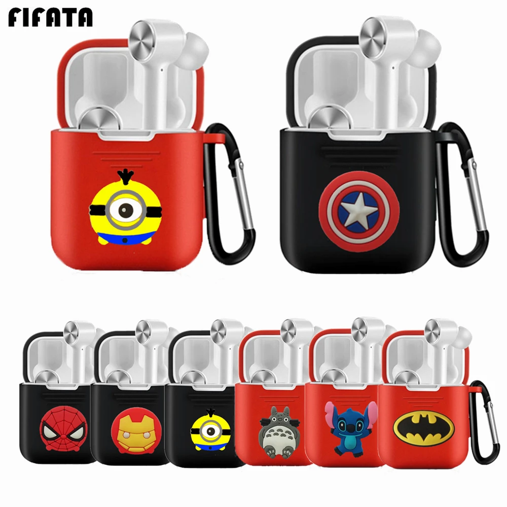 

FIFATA Cute Silicone Cover For Xiaomi Airdots Pro Case With Keychain For Xiaomi Airdots Pro Bluetooth Headset Protective Shell