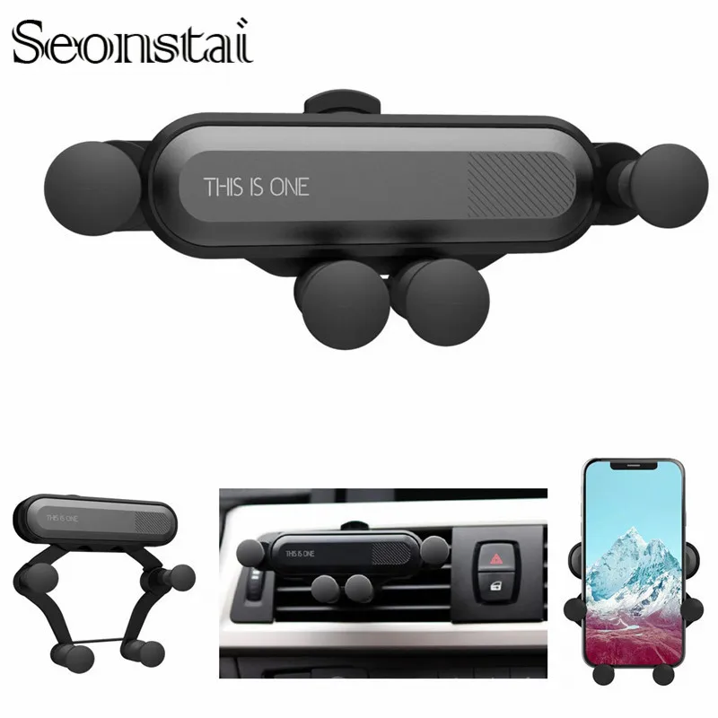 

Car Phone Holder For iPhone 8 X Xs Samsung S9 Huawei P30 Car Air Vent Mount Holder Gravity Mobile Phone Holder navigation