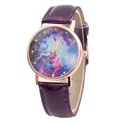 Женские часы платье Мода Звезда серии Леди наручные часы кожаный ремешок аналоговые часы подарок часы Drop Доставка Reloj Hombre A3