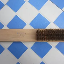 2 шт./лот, gh046crimped латуни с деревянной ручкой, латунь полосы, ювелирные изделия золото полировка кисть, золото щетка для очистки