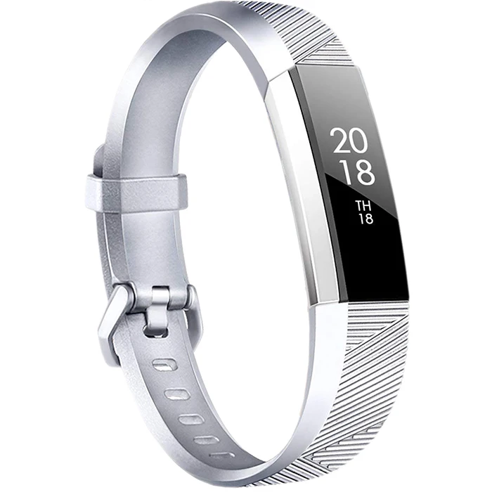 Honecumi Для Fitbit Alta HR banje Шампань/розовое золото/серебро Смарт-часы ремешок для Fitbit Alta HR аксессуар Браслет - Цвет: Silver