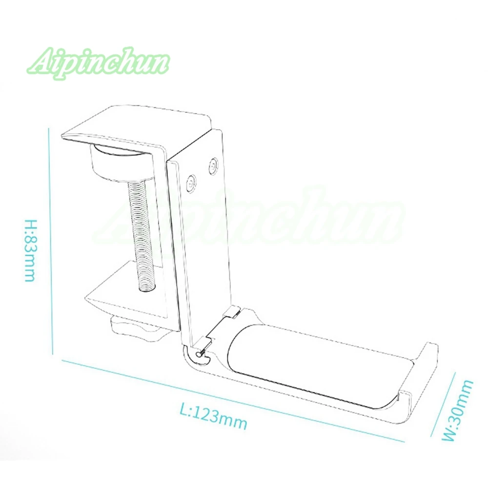 Универсальный держатель для наушников из алюминиевого сплава, кронштейн для гарнитуры, металлический настенный зажим, крючок, складная подставка для наушников, настольное крепление